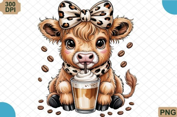 Download Coffee-Loving Highland Cow PNG - Highland cow png Collection
