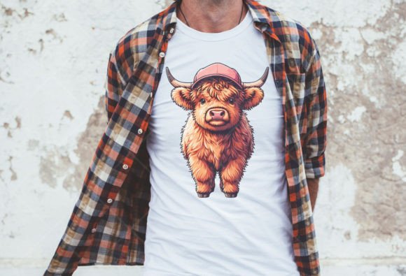 Download Cute Highland Cow Png, Wearing Baseball - Highland cow png Collection