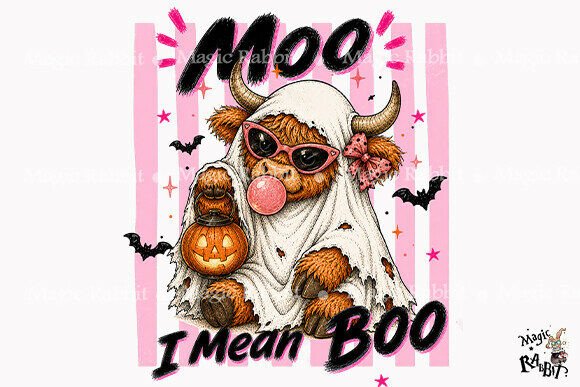 Download Moo I Mean Boo Highland Cow PNG - Highland cow png Collection
