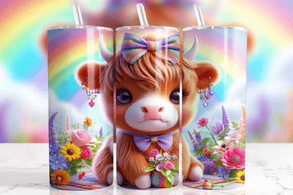 Download Gorgeous Rainbow Baby Highland Cow Wrap - Highland cow wrap Collection