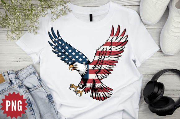 Download Patchwork Patriotic Eagle USA Flag PNG D - Premium Resources