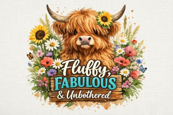 Download Fluffy Fabulous Highland Cow PNG Design - Highland cow png Collection